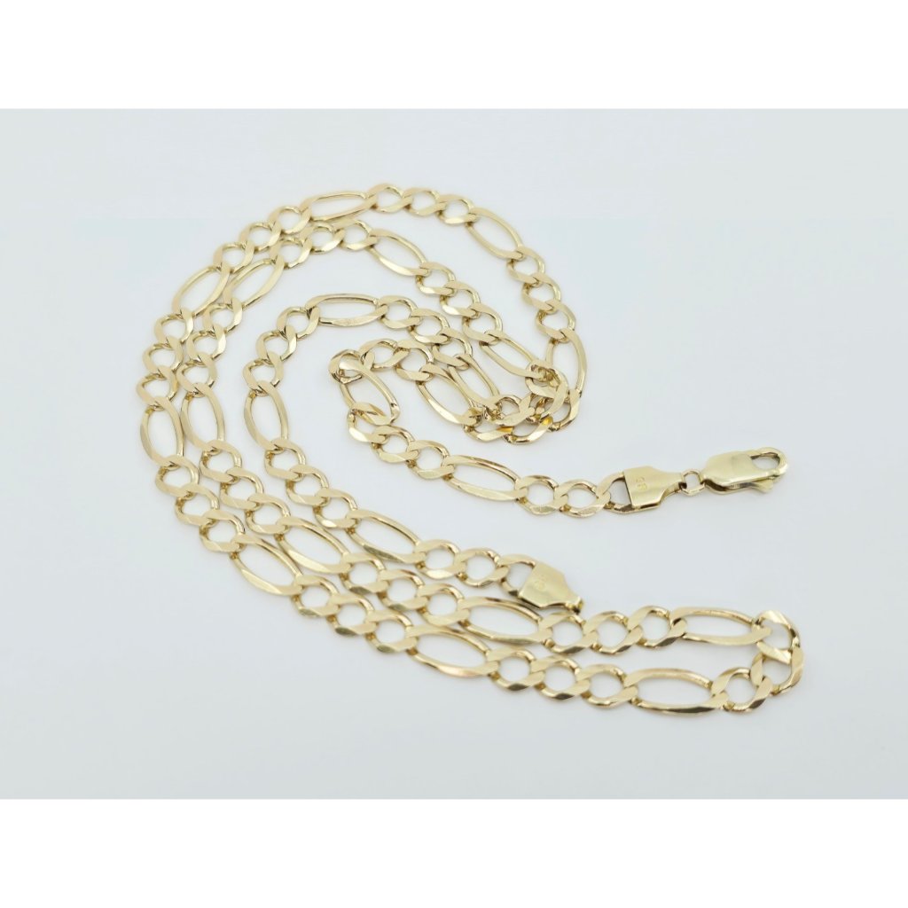 Unique 10k Karat Solid Yellow Gold Designer Figaro Link Chain Necklace 2375 L